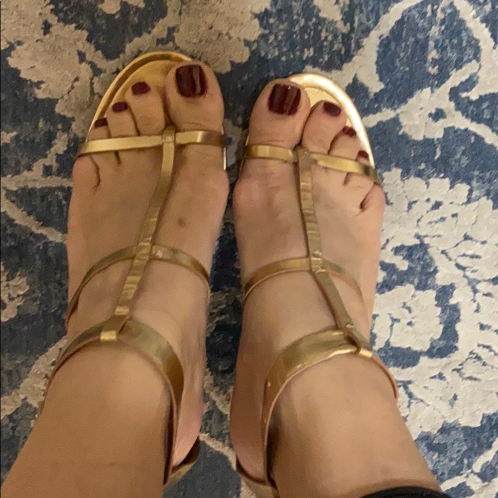 BCBG Max Azaria gilded heels